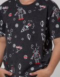 Little M Short Sleeve T-Shirt Print Robot