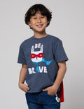 Little M Short Sleeve T-Shirt Be Brave Sayap