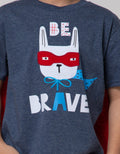 Little M Short Sleeve T-Shirt Be Brave Sayap