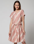 Connexion Short Sleeve Midi Dress Batik