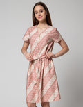 Connexion Short Sleeve Midi Dress Batik