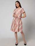 Connexion Short Sleeve Midi Dress Batik