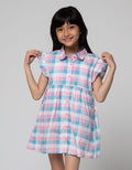 Little M Checks Print Dress Anak Perempuan