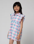 Little M Checks Print Dress Anak Perempuan