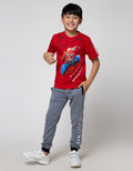 Marvel Short Sleeve T-Shirt Spiderman Jump Stripe