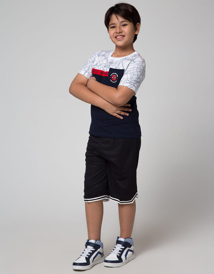Marvel T-Shirt Spiderman Cutsewn Kantong Face