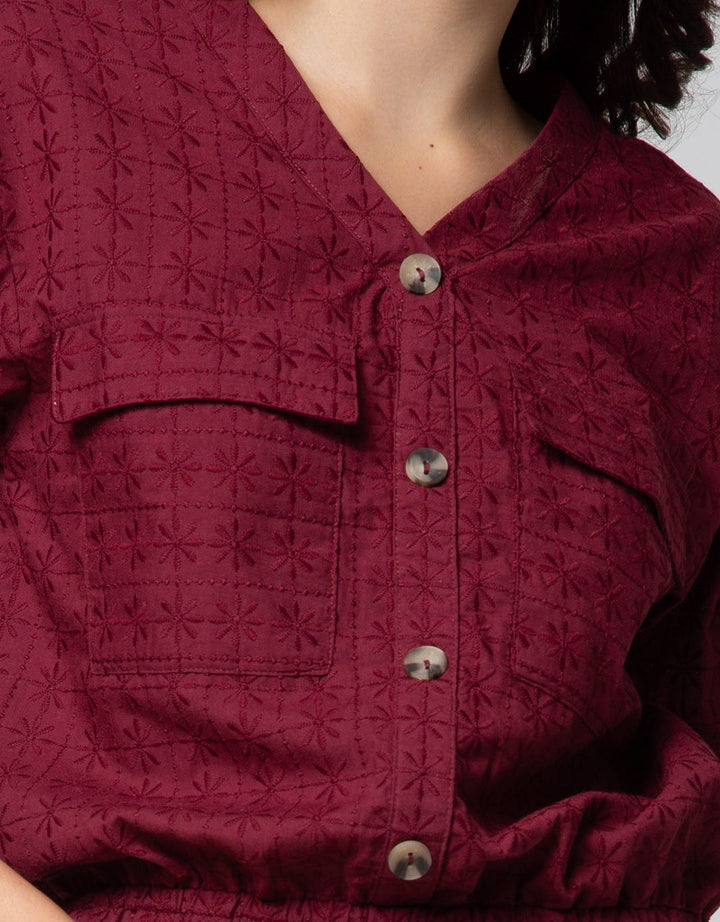 Connexion Floral Embro Blouse Wanita