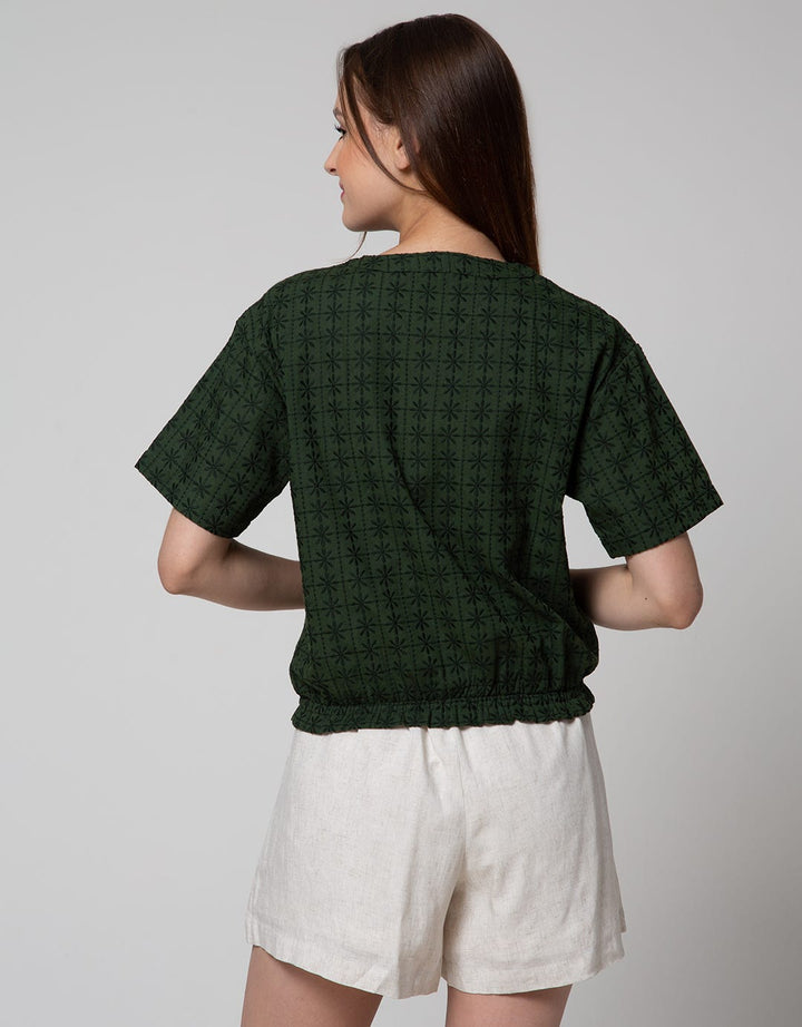 Connexion Floral Embro Blouse Wanita