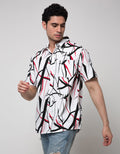 Walrus Men's Abstract Printing Short Sleeve Shirt