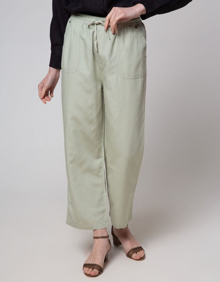 Geela Drawstring Pants Light Green