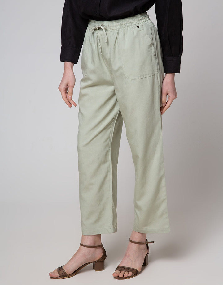 Geela Drawstring Pants Light Green