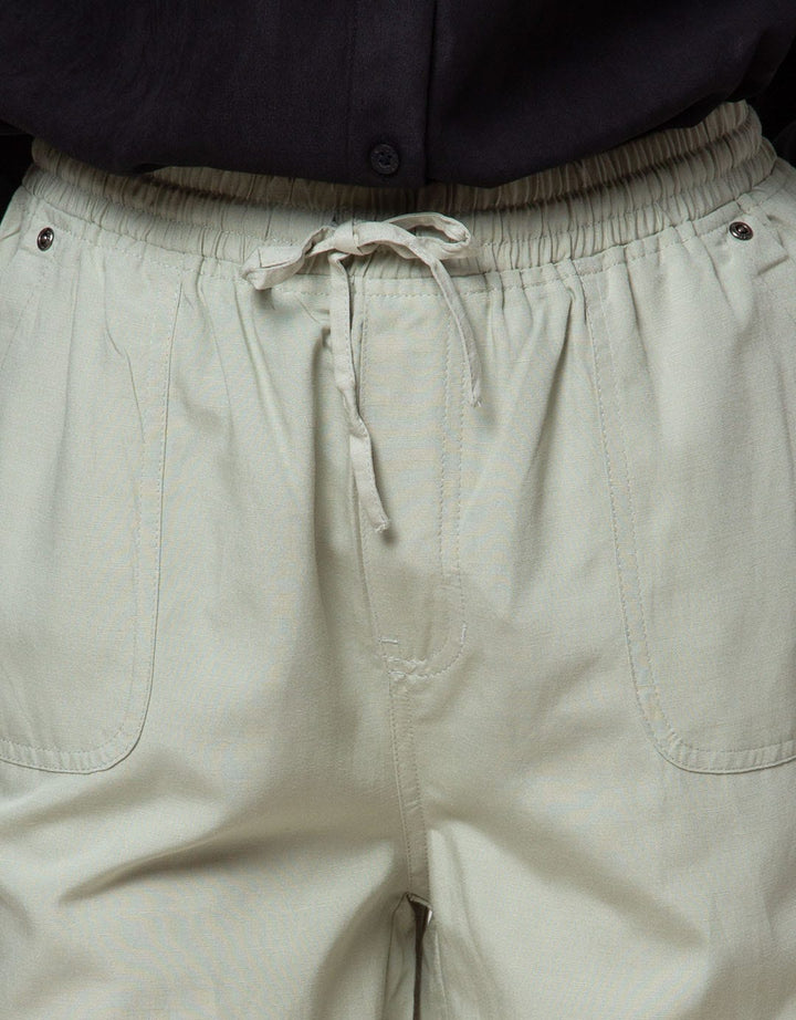 Geela Drawstring Pants Light Green