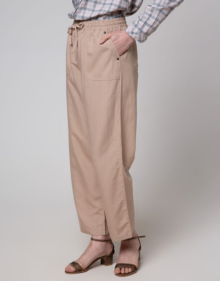 Geela Drawstring Pants Khaki