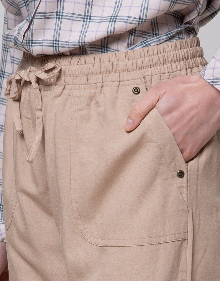 Geela Drawstring Pants Khaki