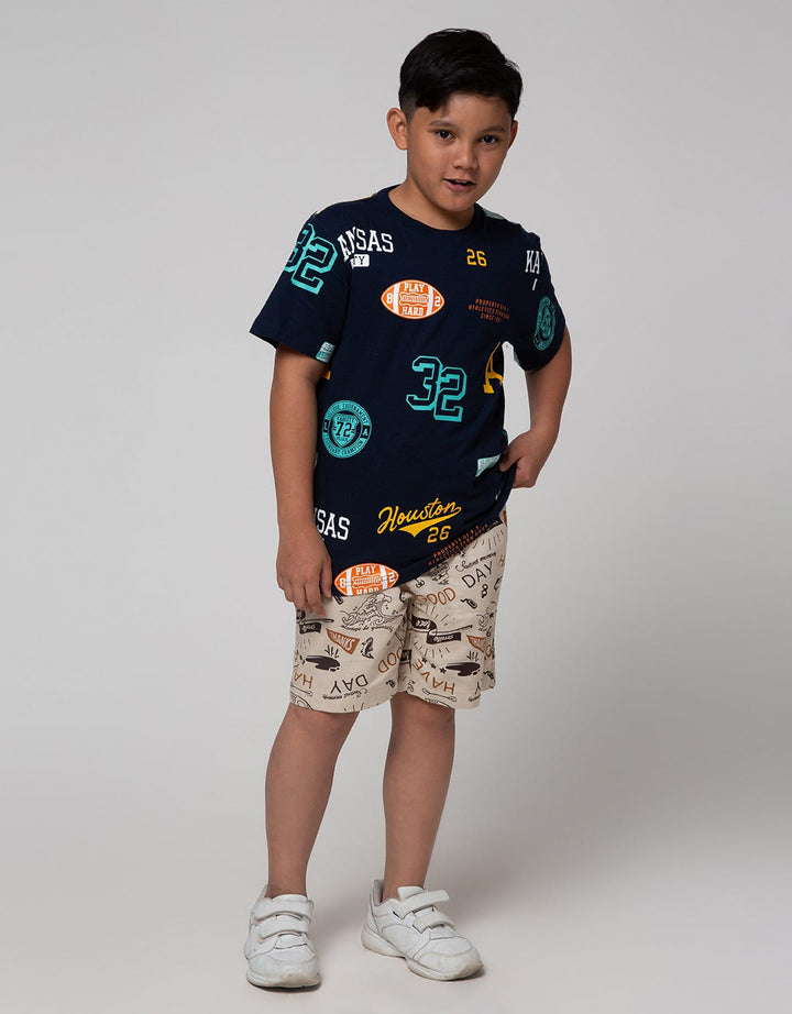 Nevada Varsity Print Kaos Anak Laki-laki