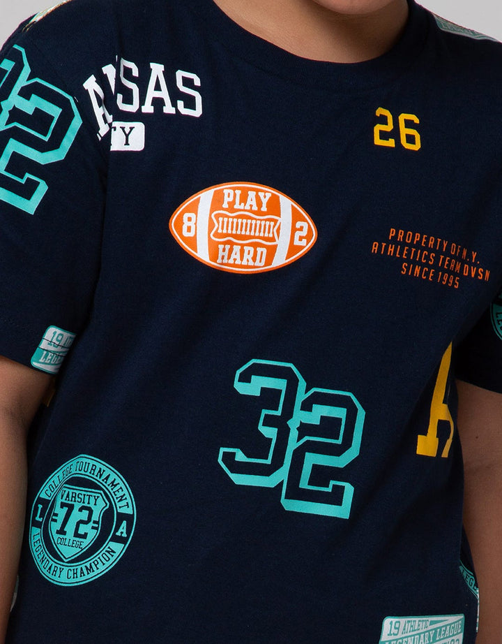 Nevada Varsity Print Kaos Anak Laki-laki