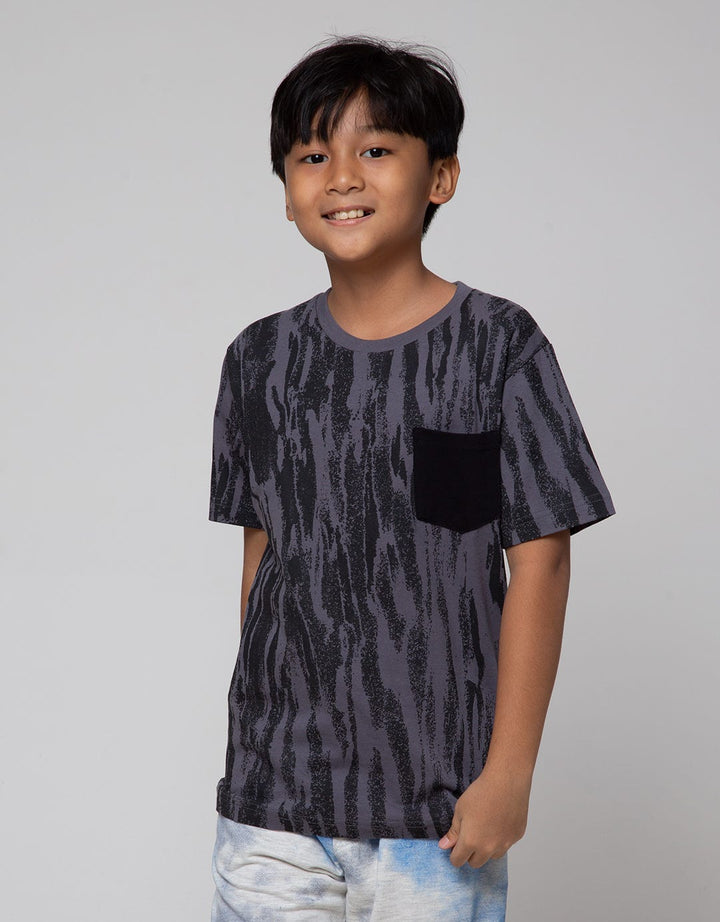Nevada Short Sleeve T-Shirt Abstract Loreng W Pocket