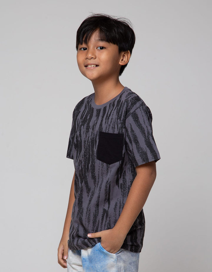 Nevada Short Sleeve T-Shirt Abstract Loreng W Pocket