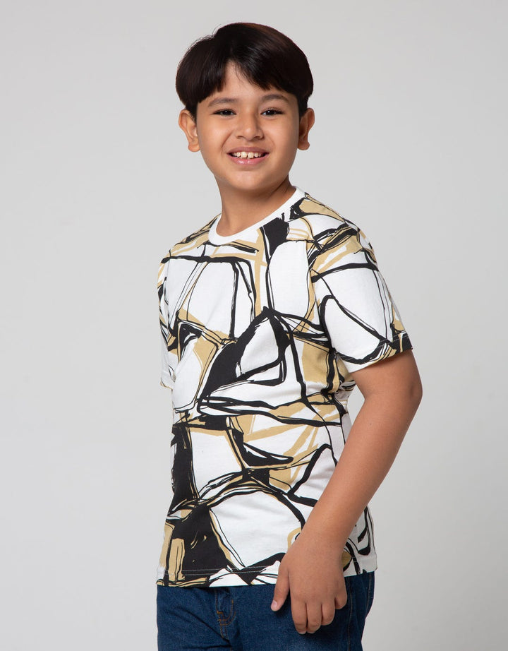 Nevada Abstract Print Kaos Anak Laki-Laki