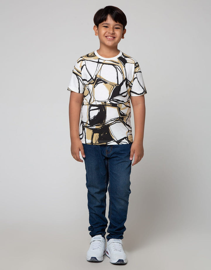 Nevada Abstract Print Kaos Anak Laki-Laki