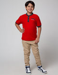 Nevada Short Sleeve T-Shirt Henley Lacoste Solid Small Print Logo