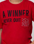 Nevada Short Sleeve T-Shirt Winner Never Quit W Pocket