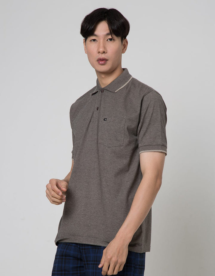 Cole Short Sleeve Polo Shirt Fider Jaquard Collar