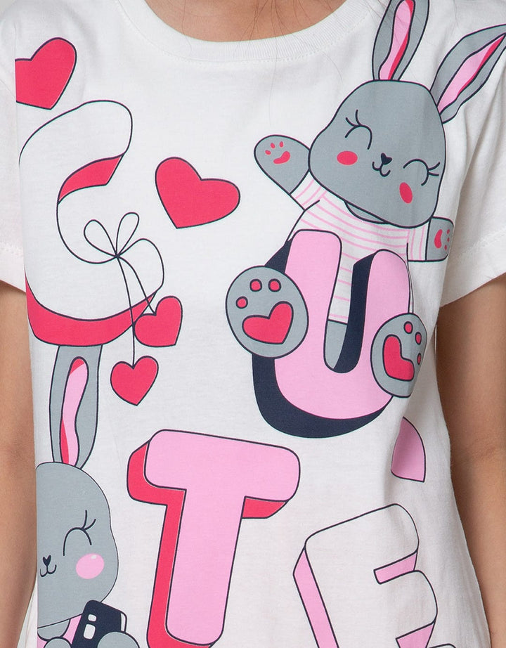 Aero Short Sleeve T-Shirt Bunny Cute