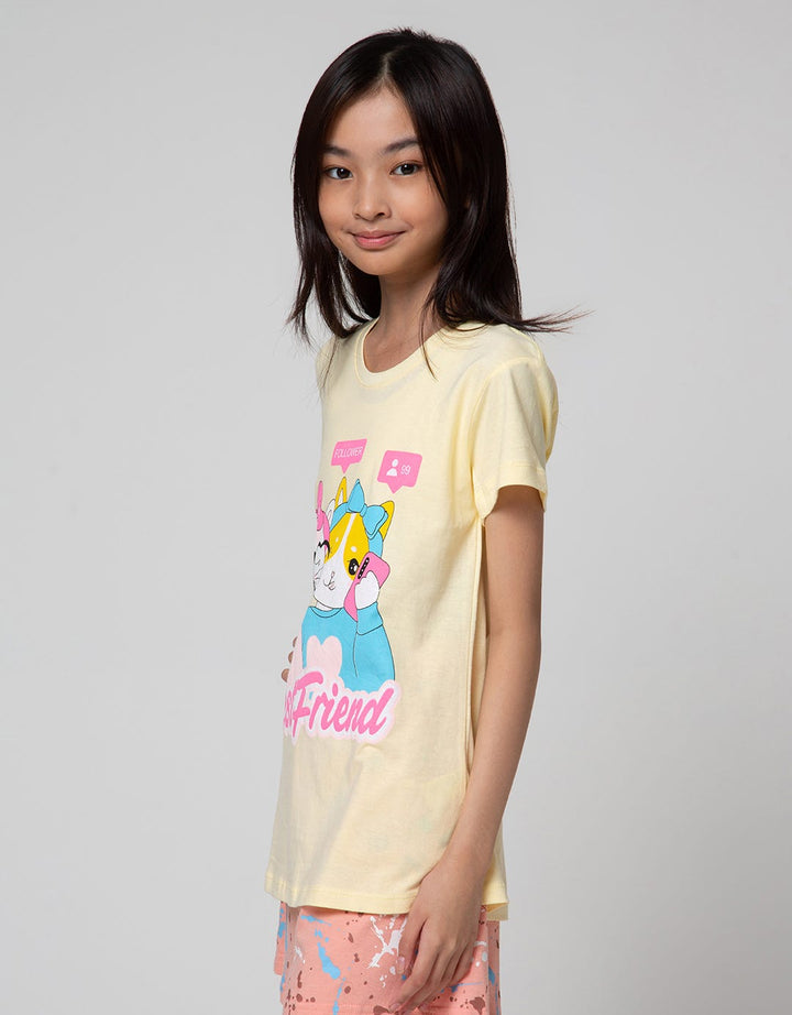 Aero Short Sleeve T-Shirt Best Friends Cat