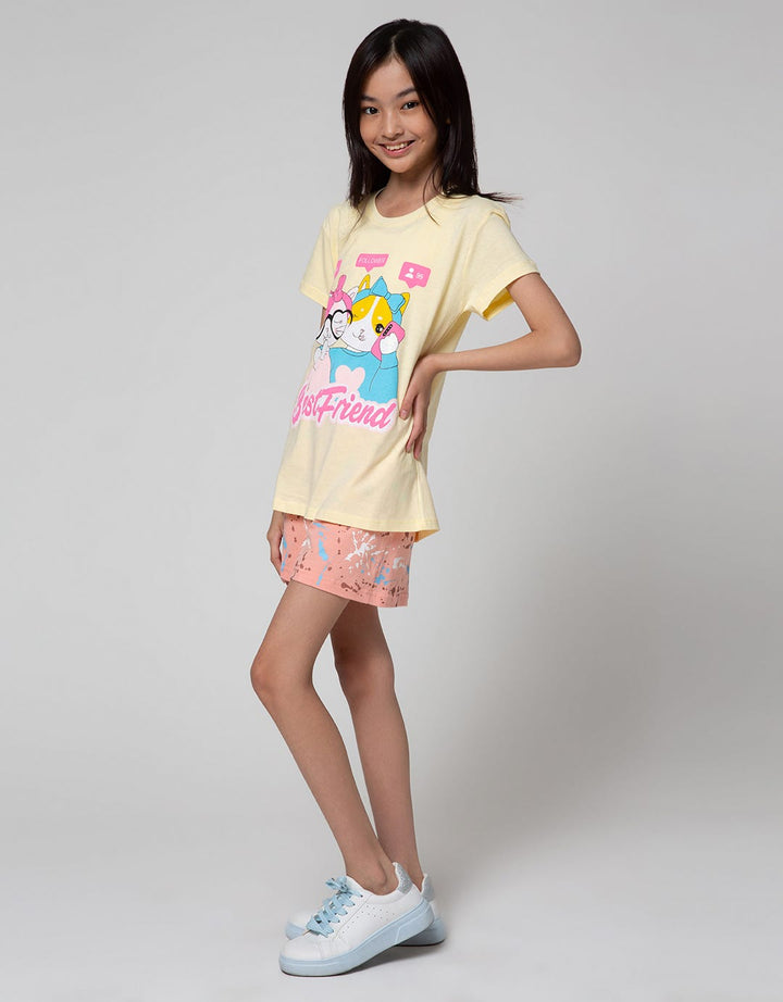Aero Short Sleeve T-Shirt Best Friends Cat