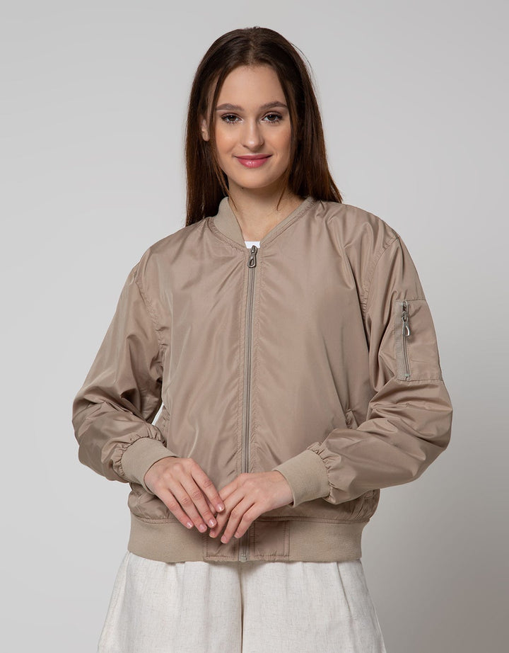 Nevada Solid Bomber Jaket Wanita