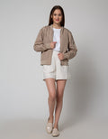 Nevada Solid Bomber Jaket Wanita
