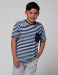 Nevada Stripe Pocket Kaos Anak Laki-laki