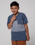 Nevada Stripe Pocket Kaos Anak Laki-laki