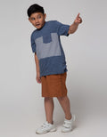 Nevada Stripe Pocket Kaos Anak Laki-laki