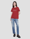 Cardinal Girl Lovely Print Kaos Wanita