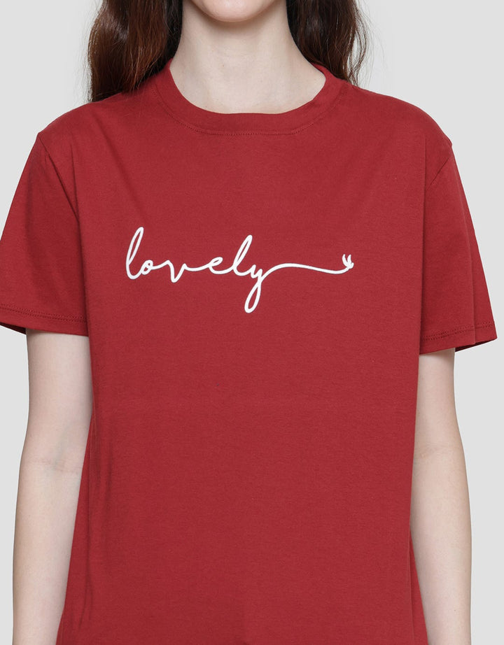 Cardinal Girl Lovely Print Kaos Wanita