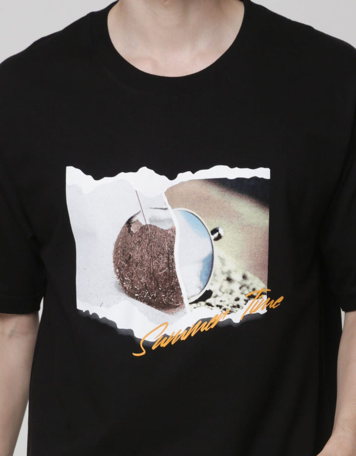 T Zone Short Sleeve T-Shirt Photoprint Oversize Summertime 1