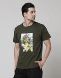 T Zone Short Sleeve T-Shirt Photoprint Theme Monochromatic Landscape