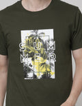 T Zone Short Sleeve T-Shirt Photoprint Theme Monochromatic Landscape