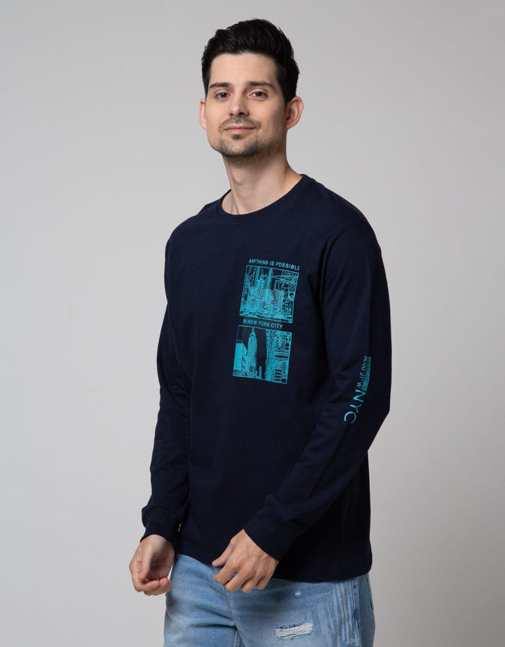 T Zone Long Sleeve T-Shirt Theme Scenery Photoprint - Nyc 2