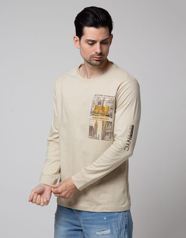 T Zone Long Sleeve T-Shirt Theme Scenery Photoprint - Nyc 2