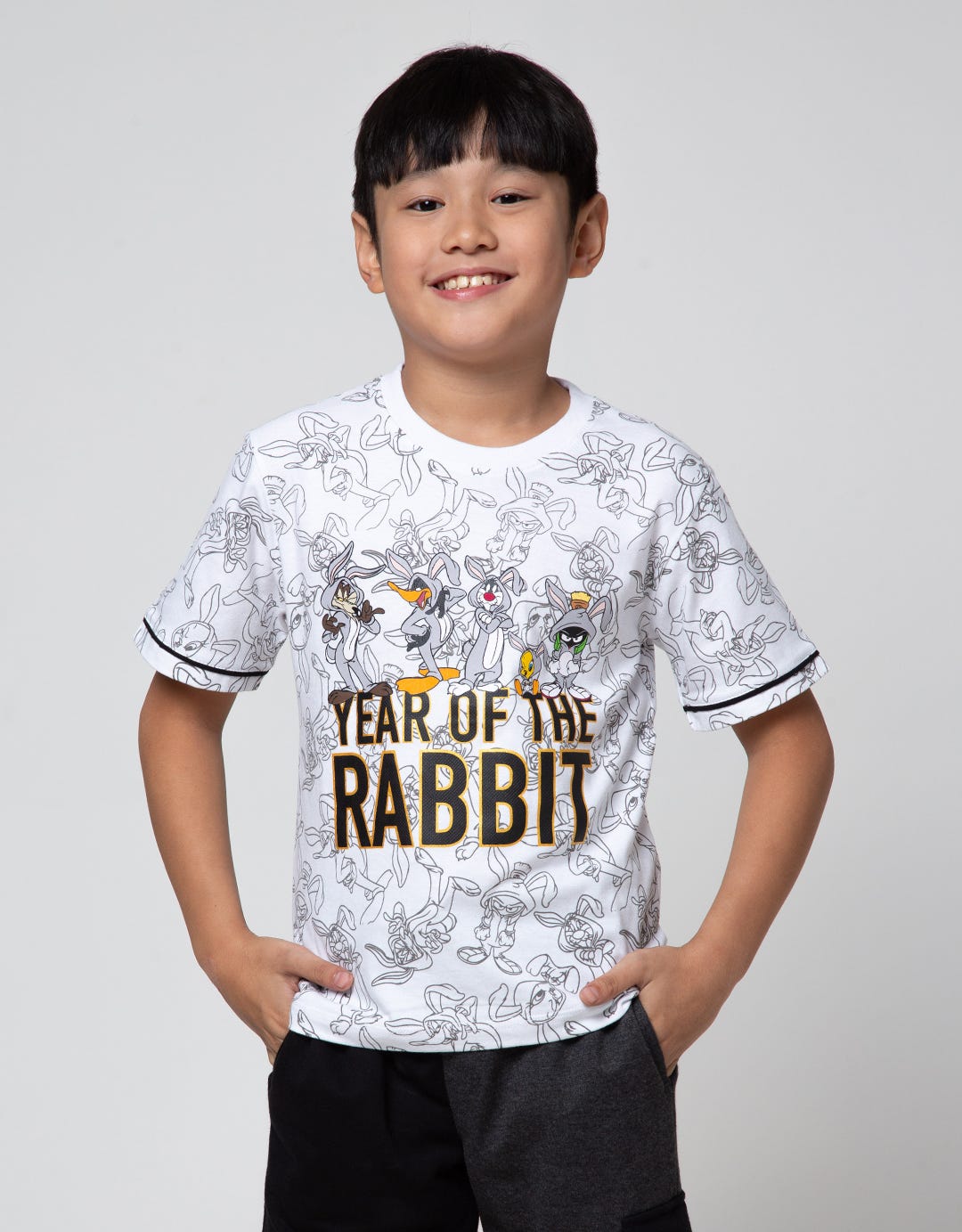 Character Short Sleeve T-Shirt Looney Toons Cny Year Rabbit Teams