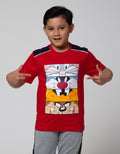Character T-Shirt Looney Toons Bugs N Friends Shoulder Combination