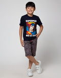 Character Short Sleeve T-Shirt Superman Face Box A