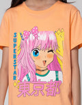 Nevada Pink Hair Kaos Anak Perempuan