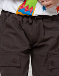 Little M Long Woven Cargo Non St Cargo Solid Rib Waist