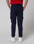 Little M Long Pants Woven Reg Rib Non St Cargo
