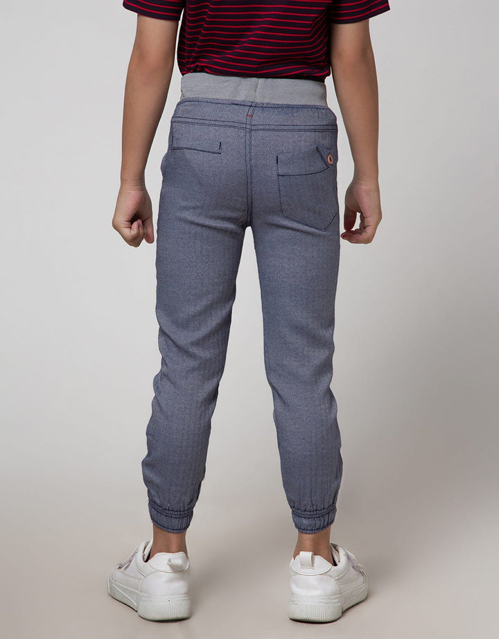 Little M Long Pants Jogger Rib Herringbone