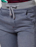 Little M Long Pants Jogger Rib Herringbone